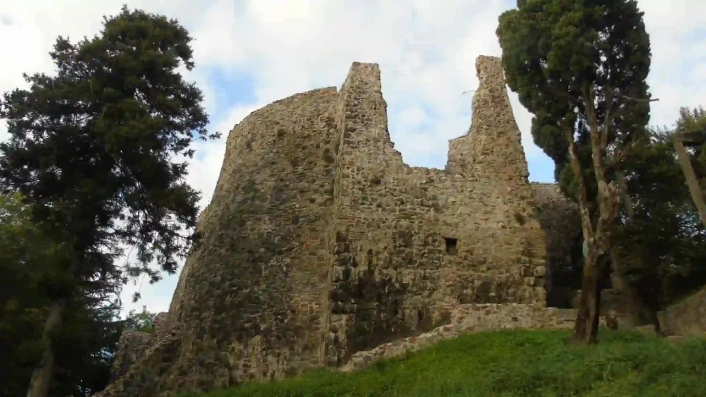 The coastal ruins of Petra Fortress on a cliff over the Black Sea during a historic castles of Georgia tour
