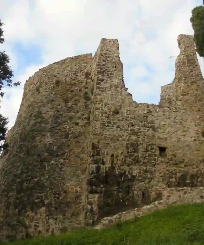 The coastal ruins of Petra Fortress on a cliff over the Black Sea during a historic castles of Georgia tour