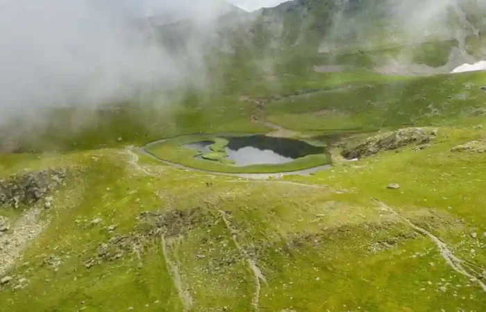 Crystal-clear mountain lake in Lagodekhi Nature Reserve