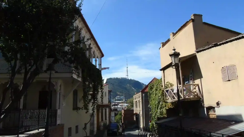 View from Mtatsminda park over the old settlements of Tbilisi.