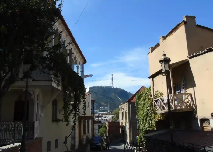 View from Mtatsminda park over the old settlements of Tbilisi.