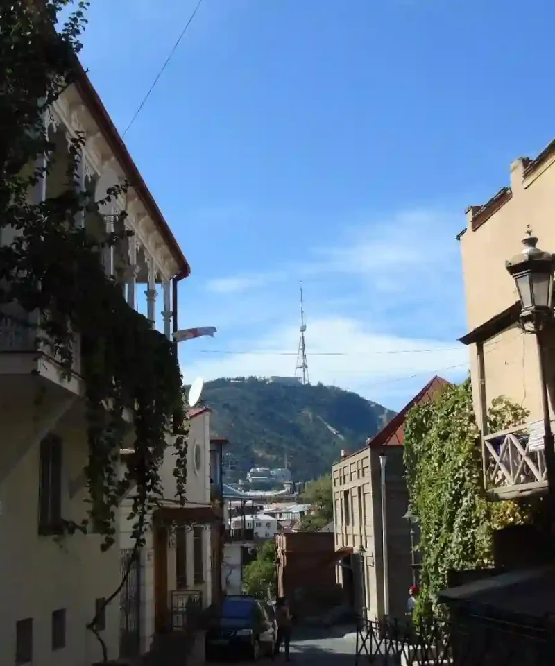 View from Mtatsminda park over the old settlements of Tbilisi.