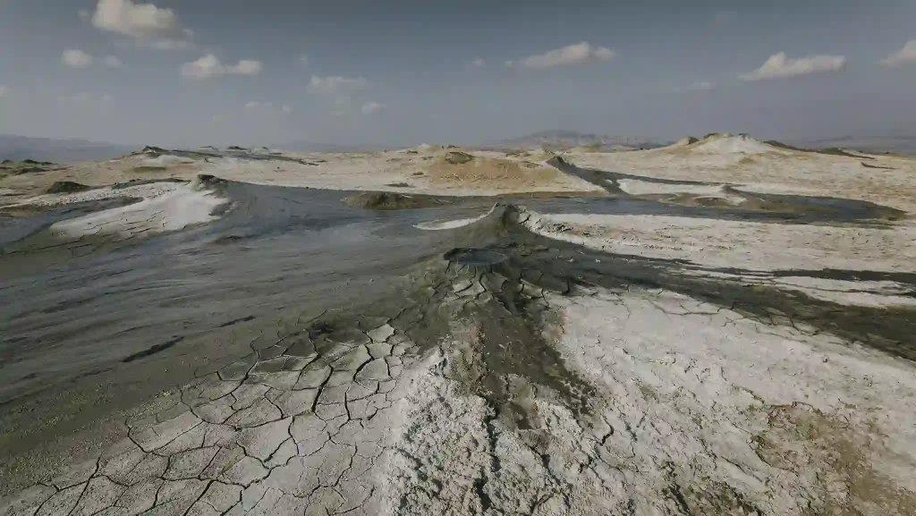 The unique Takhti-Tefa mud volcanoes on a professional Eco tour in Georgia.