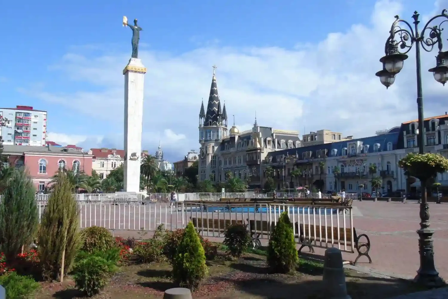 Medea monument visit on Batumi Makhuntseti Waterfall tour