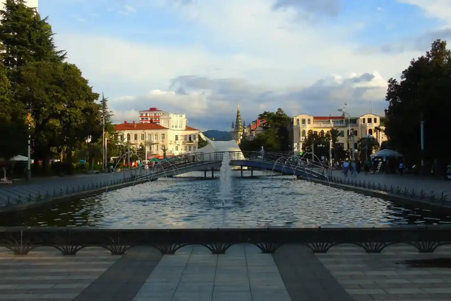 Dancing fountains view
