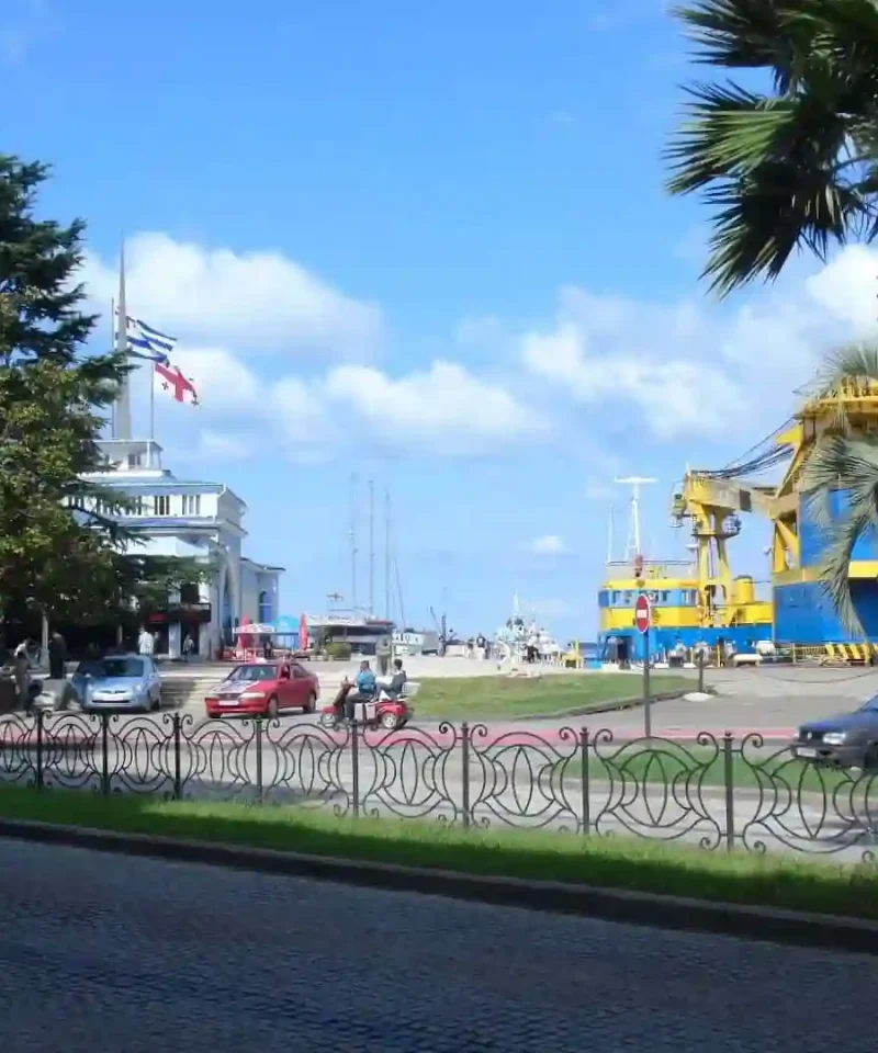 Batumi Sea Port during Tour around Batumi Gonio