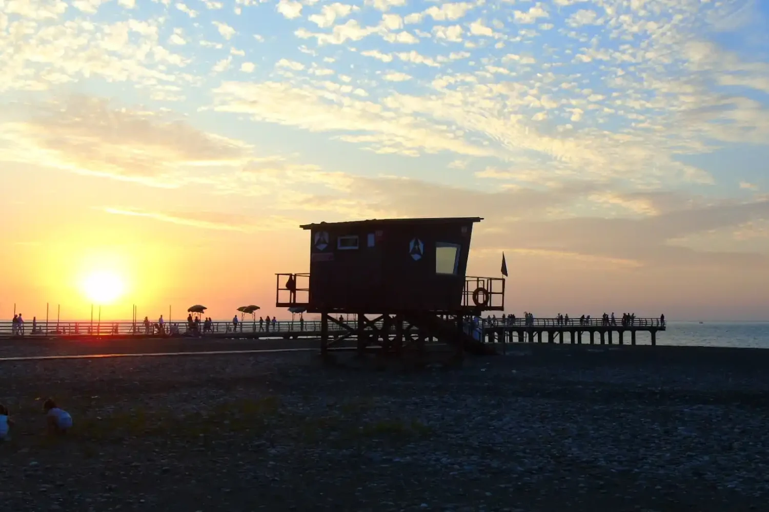 Beach safety views on Batumi Makhuntseti