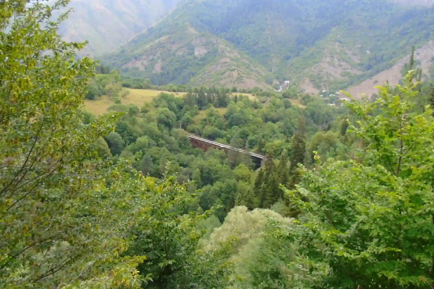 Historical bridge designed by Gustave Eiffel in Borjomi