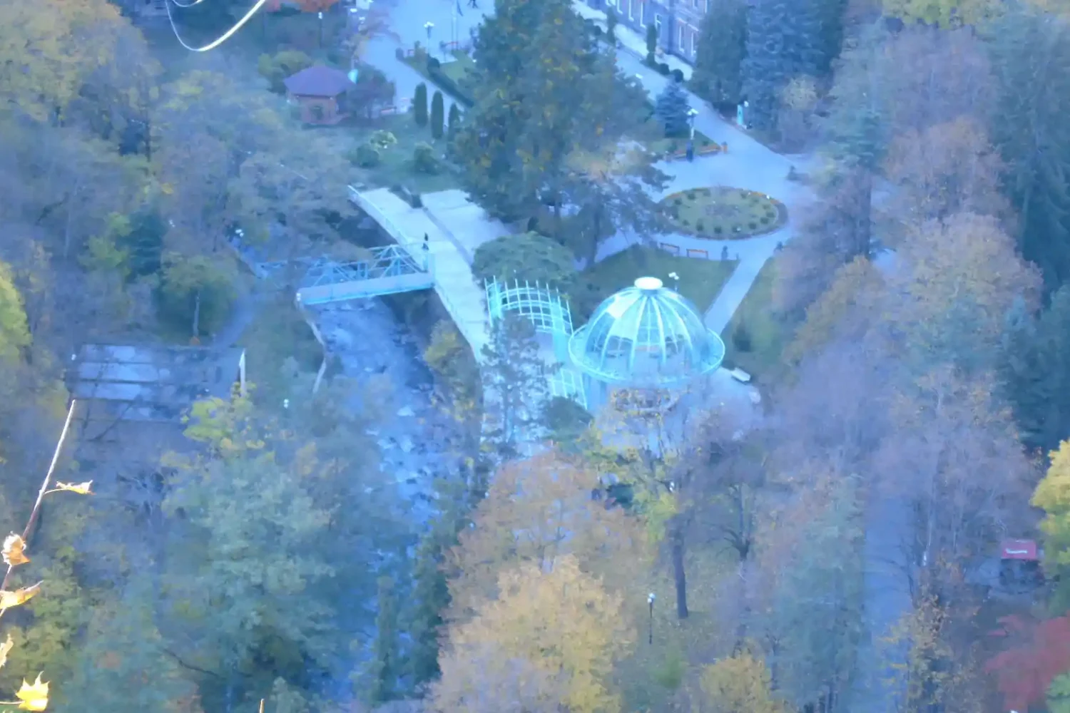 Borjomi day trip from Batumi - Central Park view., Golden and red maple trees during autumn in Borjomi