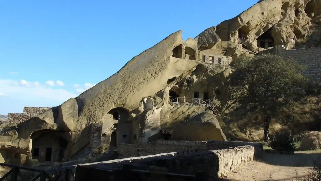 Main view of David Gareja Lavra monastery courtyard - Traveltour Georgia