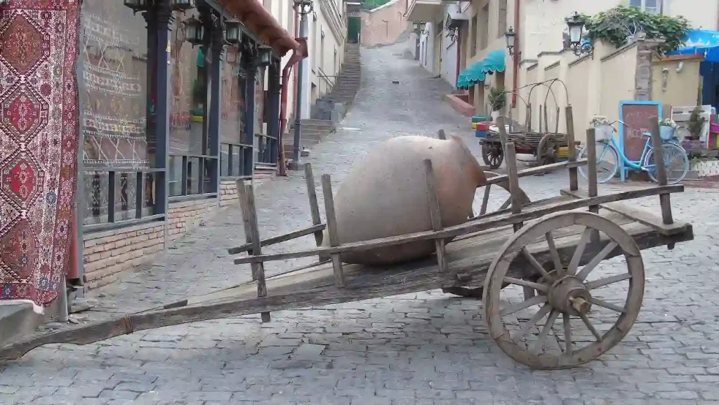 Decorative wine pitcher representing 8,000 years of tradition
