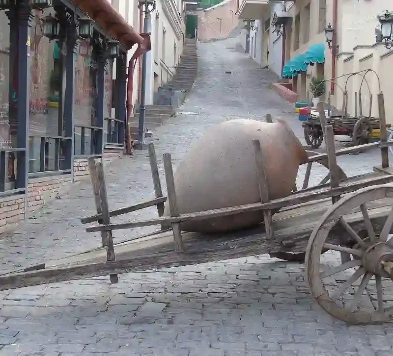 Decorative wine pitcher representing 8,000 years of tradition