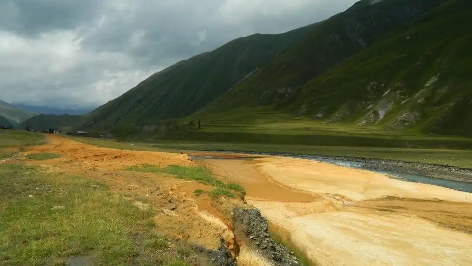 Volcanic lava formations discovered while you travel to geological places in Georgia
