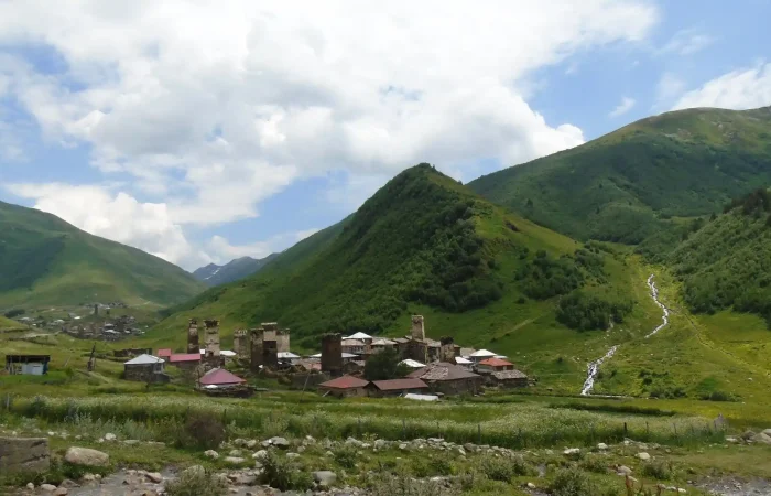 A photographer captures one of the famous villages of Svaneti