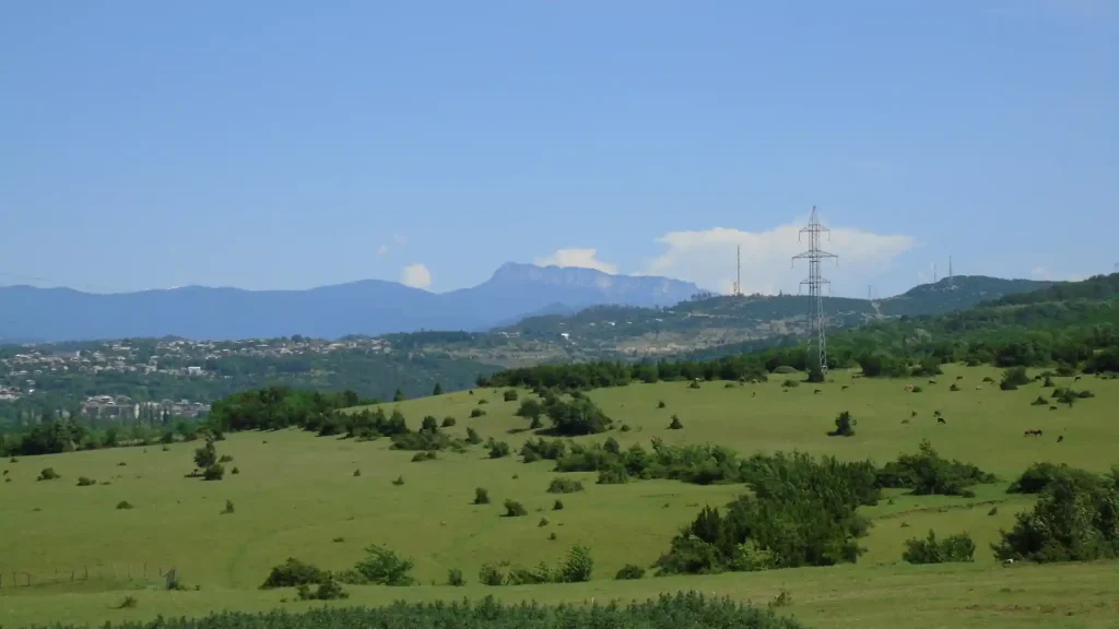 Scenic view of the mountain landscape during our Imereti expedition