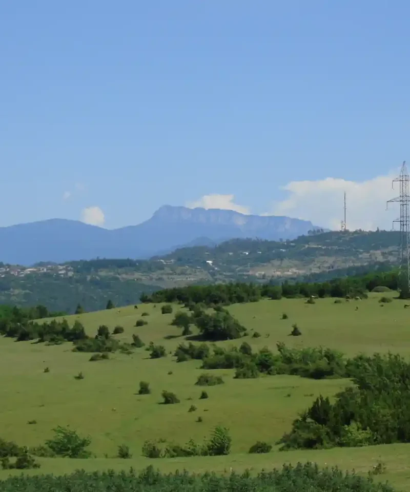 Scenic view of the mountain landscape during our Imereti expedition