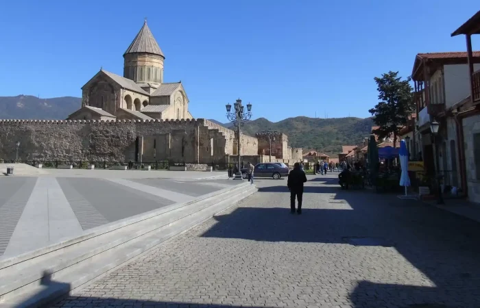 Mtskheta, former capital, Svetitskhoveli Cathedral, UNESCO cultural monument