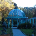 Borjomi day trip from Batumi - Central Park view., Blue dome mineral water fountain in Borjomi