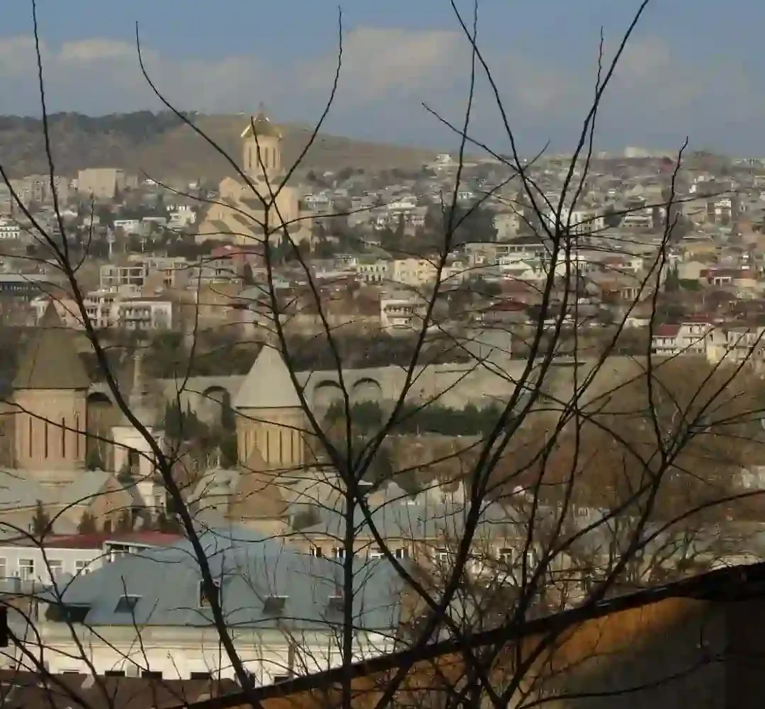 Panoramic sky views on Excursion in old Tbilisi