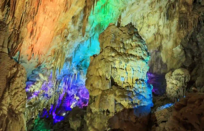 Spectacular Prometheus Cave in Tskaltubo during a caving adventure tour in Georgia
