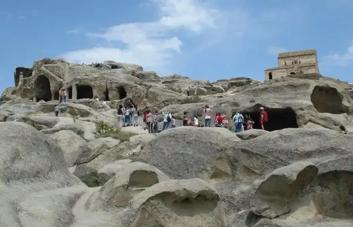 Detailed stone carvings of the VI-IV centuries in Uplistsikhe complex