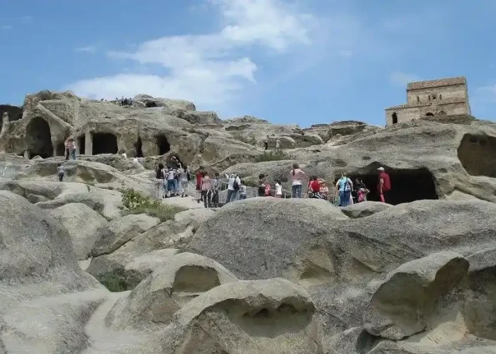 Detailed stone carvings of the VI-IV centuries in Uplistsikhe complex