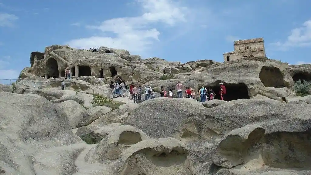 Detailed stone carvings of the VI-IV centuries in Uplistsikhe complex