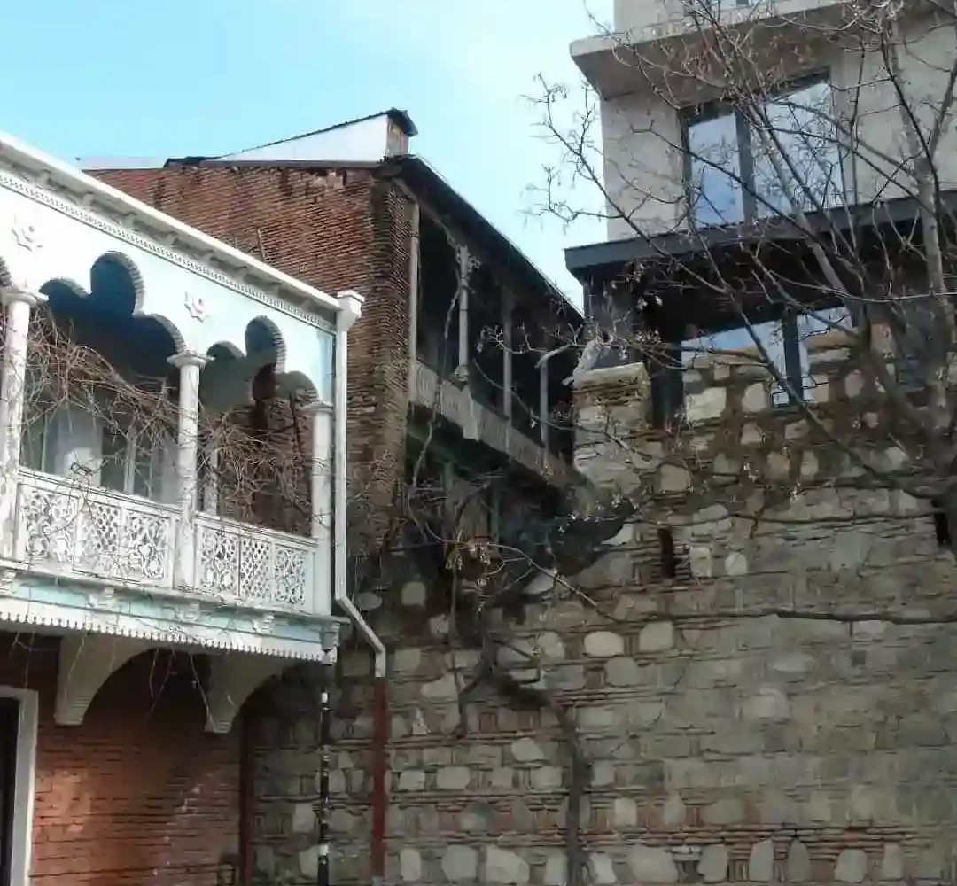 City architecture during Excursion in old Tbilisi