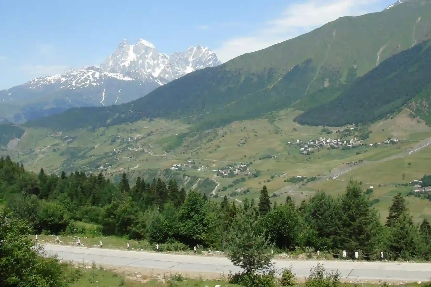 Four villages under Mount Ushba on a Mestia traveling tour from Batumi
