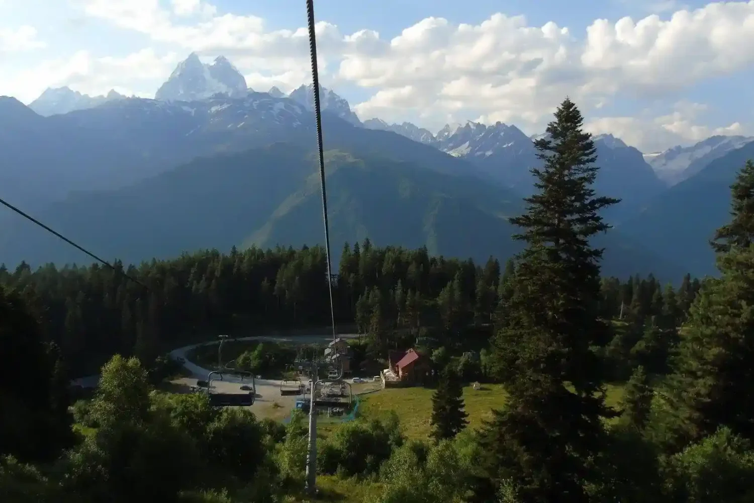 Mount Ushba view from Hatsvali - Mestia traveling tours from Batumi