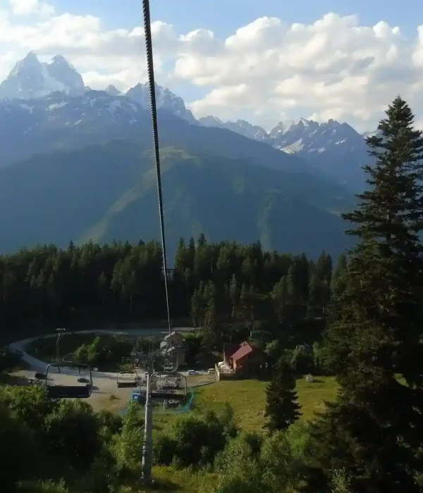 Mount Ushba view from Hatsvali - Mestia traveling tours from Batumi