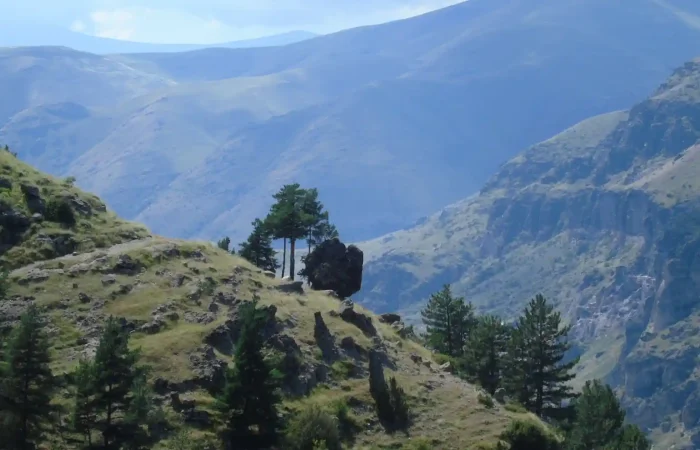The nearby Vanis Kvabebi cave monastery visited on the southern tour - Vardzia tour from Tbilisi