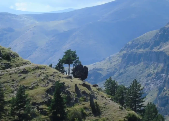 The nearby Vanis Kvabebi cave monastery visited on the southern tour - Vardzia tour from Tbilisi