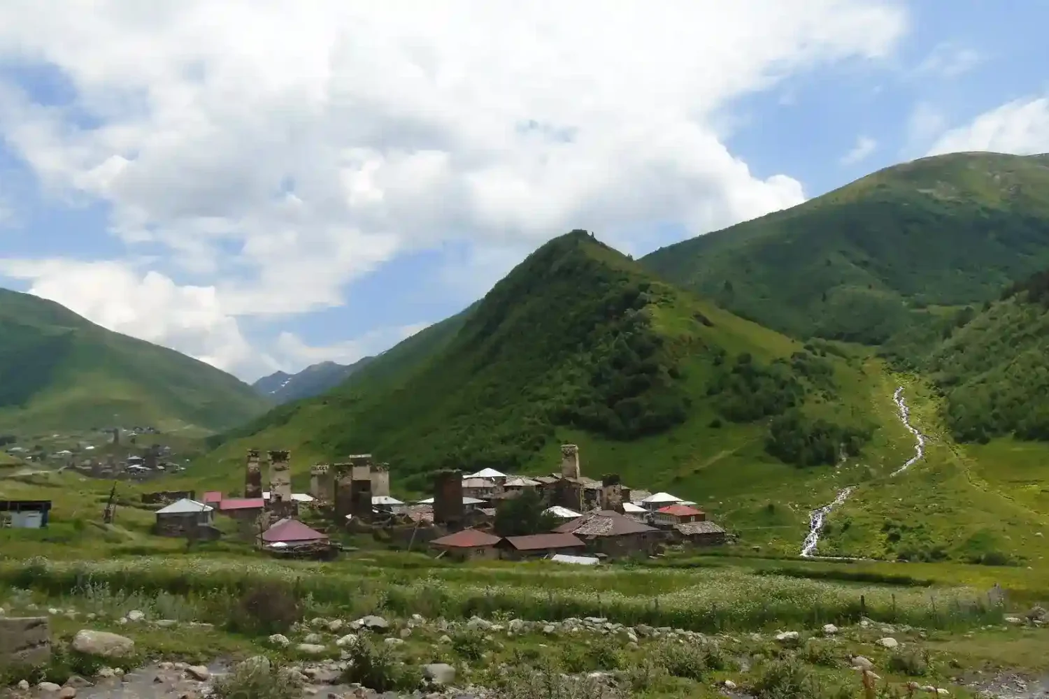 Chazhashi village UNESCO site in Svaneti