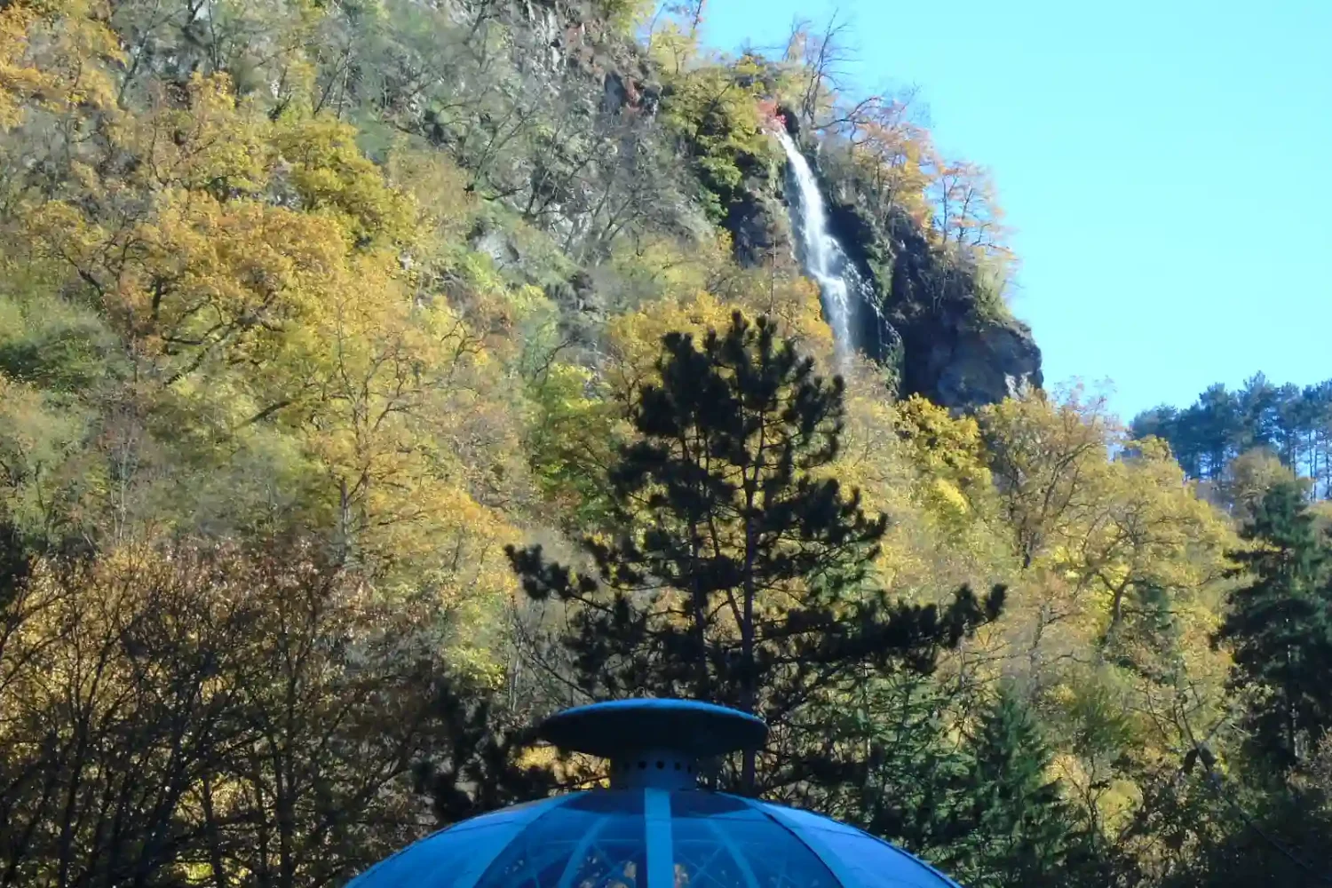 Beautiful waterfall in Borjomi Central Park