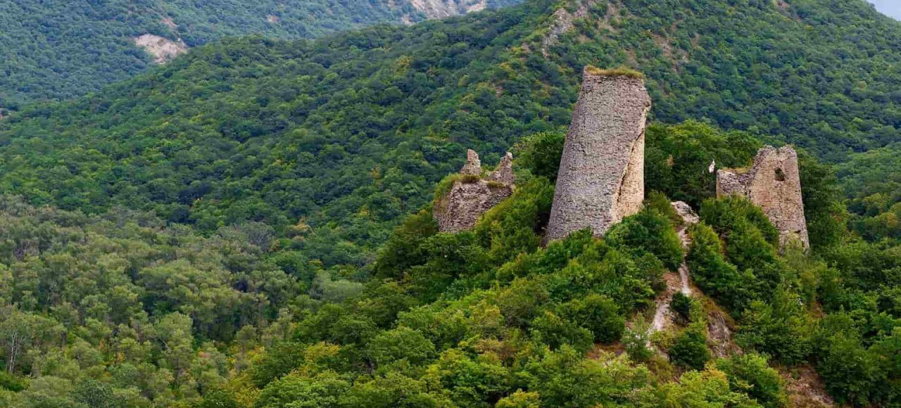 View of the ruins of Ujarmi Fortress