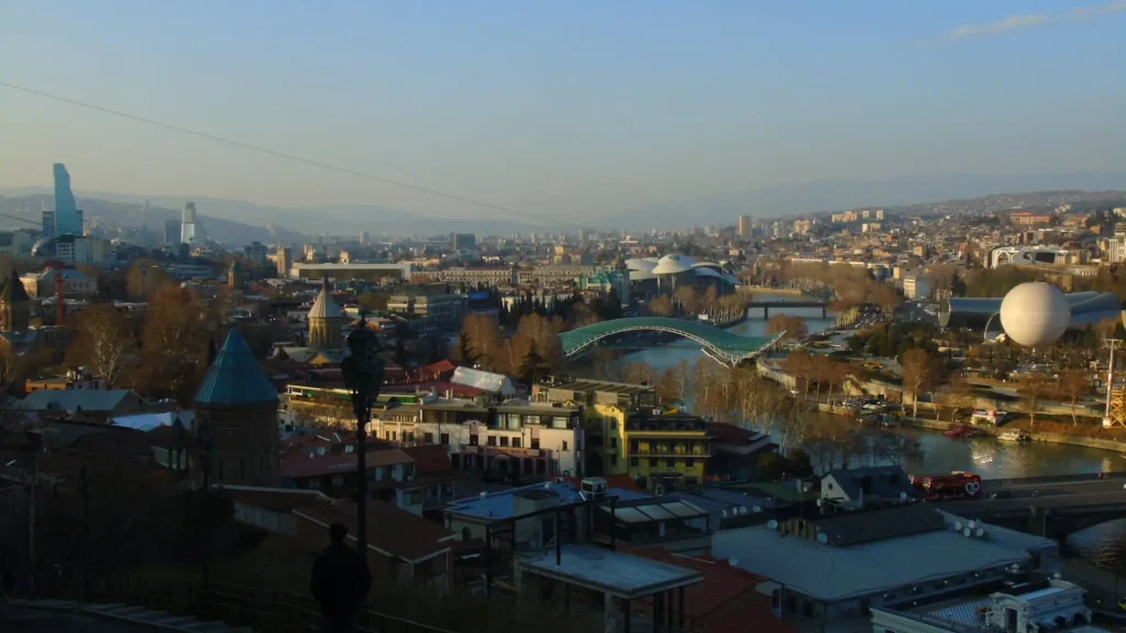 Panoramic view of Old Tbilisi from Narikala Fortress