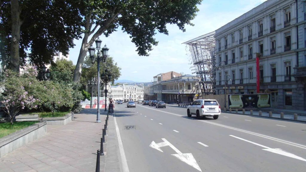 Tbilisi, Freedom Square, street towards Baratashvili Bridge