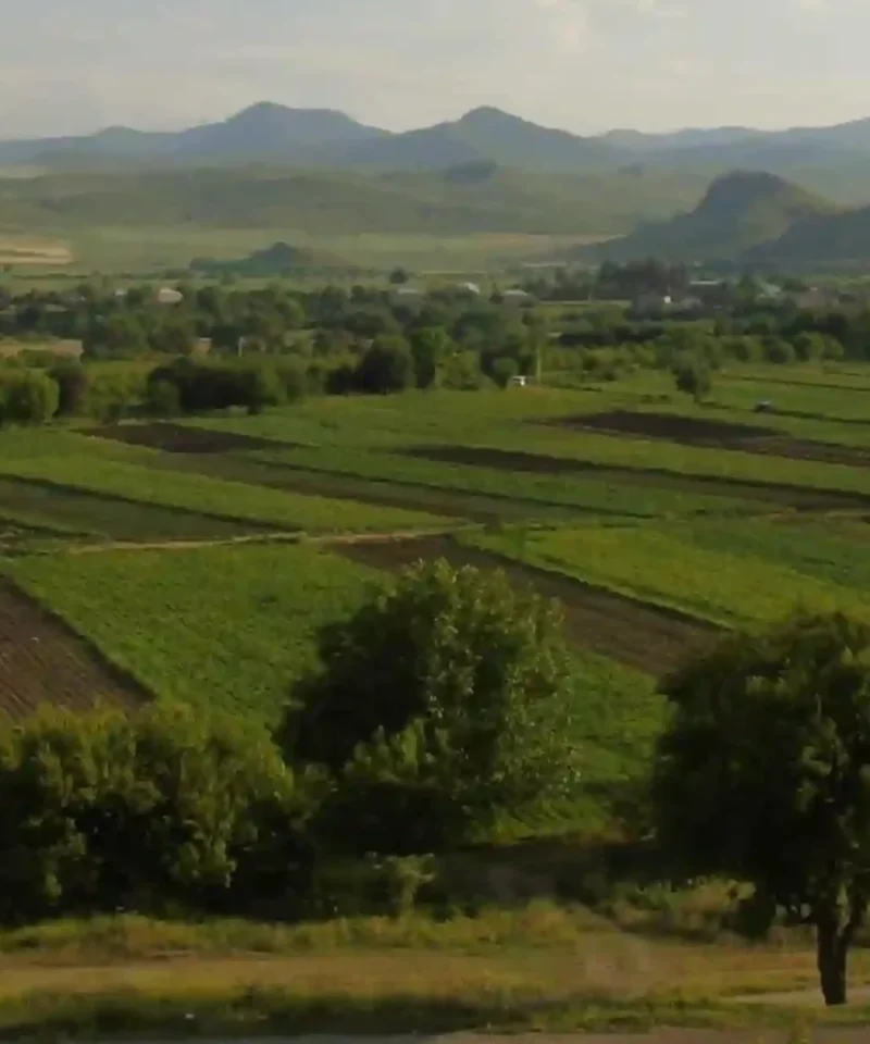 Scenic mountain road between Bolnisi and Dmanisi regions