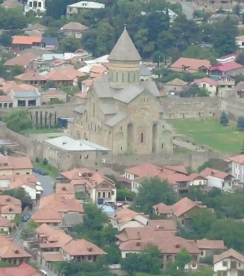 Majestic Svetitskhoveli Cathedral in the historic center of Mtskheta