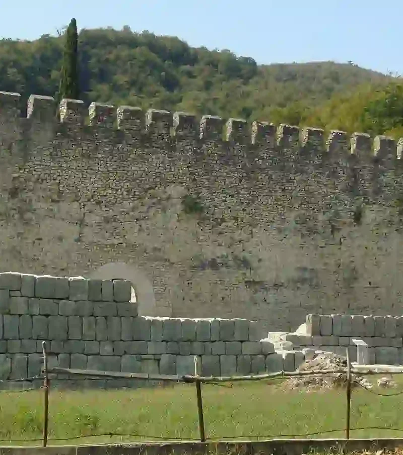 Ancient defensive walls of Nokalakevi fortress in Samegrelo